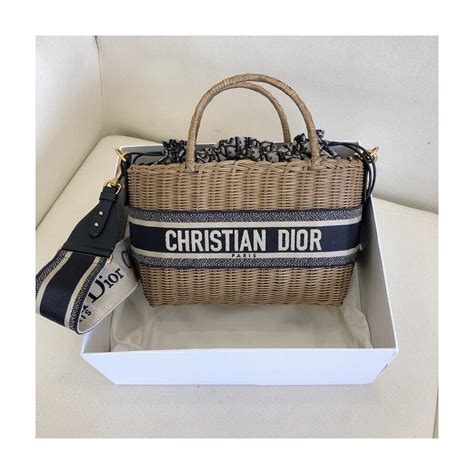 dior oblique shoulder bag|christian dior wicker bag.